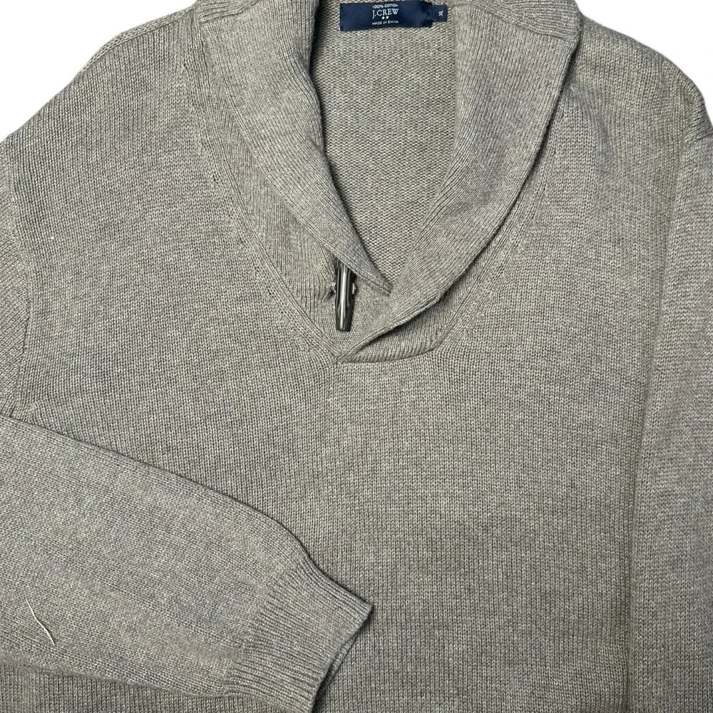 J. Crew Mens XL Beige Shawl‎ Collar Pullover Sweater